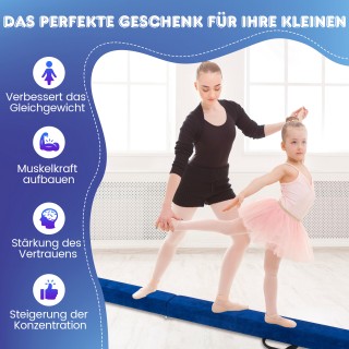 Costway  Φορητός Παιδικός Δοκός Ισορροπίας 240cm με Λαβή Μεταφοράς ...