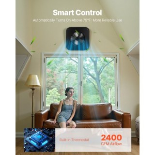 VEVOR Ηλιακός Ανεμιστήρας Εξαερισμού Σοφίτας 35W με Έξυπνο Θερμοστά...