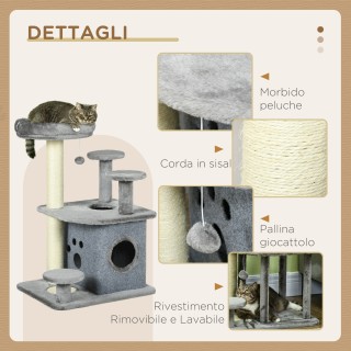 PawHut Δέντρο Αναρρίχησης για Γάτες με Κρεβάτι και Σπιτάκι από Πλού... PawHut Δέντρο Αναρρίχησης για Γάτες με Κρεβάτι και Σπιτάκι από Πλού...