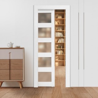 VEVOR Συρόμενη Πόρτα Τσέπης, 5-Φωτισμένο Γυαλί, Αδιάβροχη Επιφάνεια... VEVOR Συρόμενη Πόρτα Τσέπης, 5-Φωτισμένο Γυαλί, Αδιάβροχη Επιφάνεια...