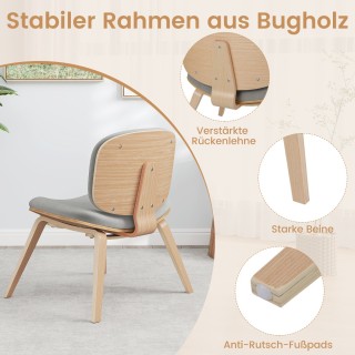 Costway Μοντέρνα Πολυθρόνα με Πλάτη και Μαξιλάρι Καθίσματος Σε Λαμπ...