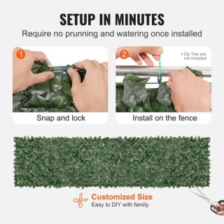 Τεχνητός Φράχτης Κισσού VEVOR 1 x 4m για Κήπο/Μπαλκόνι  WLSRZZWQ1J3...