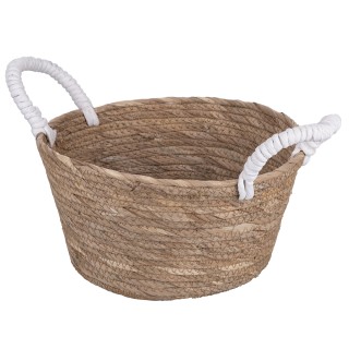 Galileo Πολυχρηστικό πλεκτό καλάθι με λαβές από φυσική ίνα 25x13 εκ...