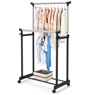 Costway Φορητή Κρεμάστρα Ρούχων από Ατσάλι και Πλαστικό με Ρόδες κ... Costway Φορητή Κρεμάστρα Ρούχων από Ατσάλι και Πλαστικό με Ρόδες κ...