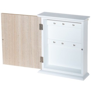 BAKAJI  Ξύλινη Κρεμάστρα Κλειδιών Τοίχου με 6 Γάντζους Διακόσμηση Κ...