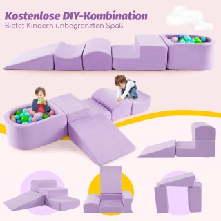 Costway Πέντε Μεγάλα Αφρώδη Τουβλάκια με Μπάλα για Παιχνίδι και Σκα...