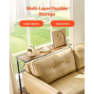 VEVOR Στενό Τραπέζι Καναπέ 3 Επιπέδων για Είσοδο & Σαλόνι BSXGZDCK3...