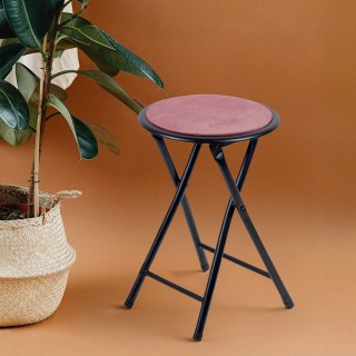 Galileo Πτυσσόμενο σκαμπό βελούδινης υφής 30x45 cm 5914226 Τυχαία Ε...