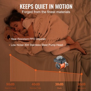 Αντλία Κυκλοφορίας Ζεστού Νερού 100W VEVOR RSXHB110V100WLAF8V2 Αντλία Κυκλοφορίας Ζεστού Νερού 100W VEVOR RSXHB110V100WLAF8V2