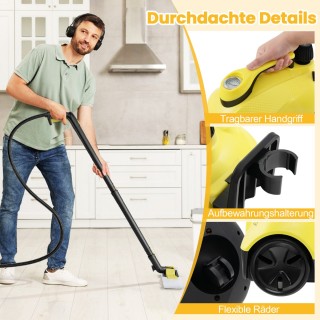 Costway Υψηλής Απόδοσης Καθαριστής Ατμού με Πίεση 5 Bar και Δεξαμεν...