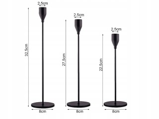 Verk Group Σετ 3 τμχ Μεταλλικών Κηροπήγιων Γκλαμ Εσωτερικής Διακόσμ...