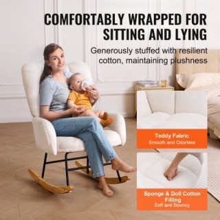 Καρέκλα Κουνιστή VEVOR για Βρεφικό Δωμάτιο, Υφασμάτινη Επένδυση, Λε... Καρέκλα Κουνιστή VEVOR για Βρεφικό Δωμάτιο, Υφασμάτινη Επένδυση, Λε...