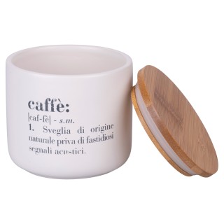 Villa DEste  Δοχείο καφέ 500 ml από κεραμικό με καπάκι μπαμπού Vict...