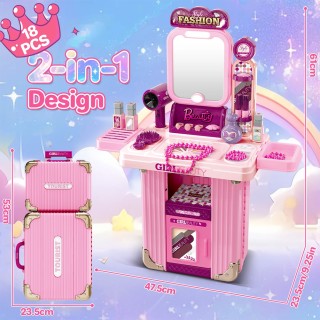 BAKAJI Σετ Καλλωπισμού για Παιδιά με Βαλίτσα Σταθμός Μακιγιάζ Παιχν... BAKAJI Σετ Καλλωπισμού για Παιδιά με Βαλίτσα Σταθμός Μακιγιάζ Παιχν...