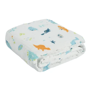 DAS KIDS Musselin-Babydecke Relax 6623 - Weiß, Blau, Orange...