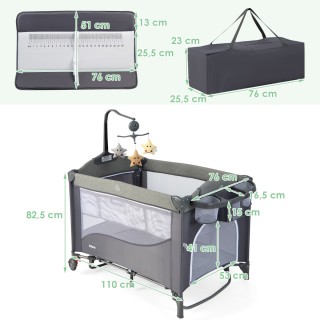 Costway Πολυλειτουργική Βρεφική Κούνια 5-σε-1 με Μπλε Αξεσουάρ BE10... Costway Πολυλειτουργική Βρεφική Κούνια 5-σε-1 με Μπλε Αξεσουάρ BE10...