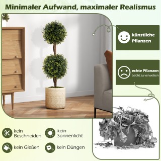 Costway Σετ 2 Τεχνητών Δέντρων με Γλάστρα και Μασίφ Κορμό Σημύδας σ... Costway Σετ 2 Τεχνητών Δέντρων με Γλάστρα και Μασίφ Κορμό Σημύδας σ...