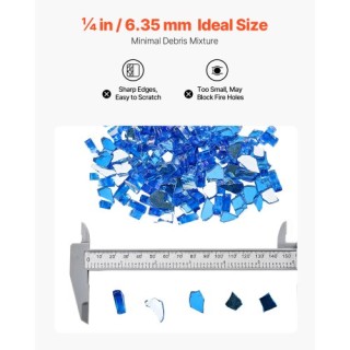 VEVOR Γυάλινες Πέτρες για Τζάκι και Firepit σε Κοβάλτιο Μπλε FHBLFG... VEVOR Γυάλινες Πέτρες για Τζάκι και Firepit σε Κοβάλτιο Μπλε FHBLFG...