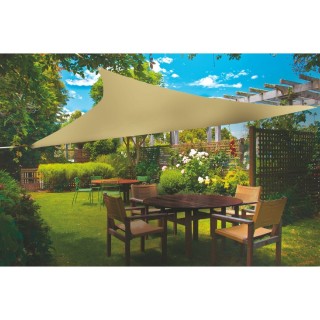 Galileo Αδιάβροχο τριγωνικό πανί σκίασης Vela 3x3 m εκρού Ανατολή 5...