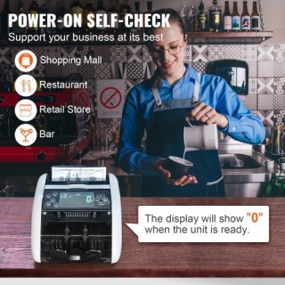 VEVOR  Μηχανή Καταμέτρησης Χρημάτων με Ανίχνευση Πλαστών UV MG IR D...