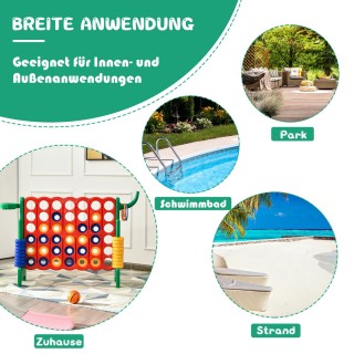 Costway  Υπερμεγέθης Έκδοση του Κλασικού Παιχνιδιού 4-Στη-Σειρά με ...