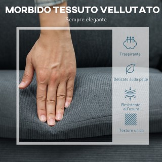 HOMCOM Γωνιακός Καναπές 3 Θέσεων με Αντιστρέψιμη Σεζλόνγκ, από Ύφασ... HOMCOM Γωνιακός Καναπές 3 Θέσεων με Αντιστρέψιμη Σεζλόνγκ, από Ύφασ...