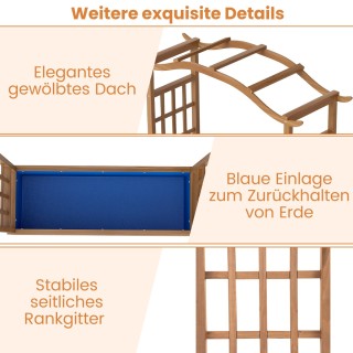Costway Υψηλό Πλαίσιο Καλλιέργειας με Πέργκολα & Κρεμαστή Ζαρντινιέ...