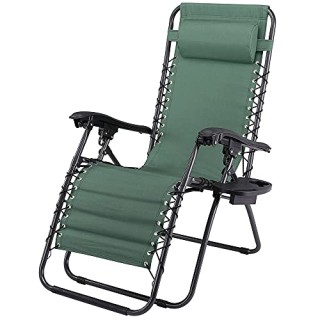 BAKAJI  Πτυσσόμενη Πολυθρόνα Κήπου Βαρύτητας Μηδέν από Ατσάλι και Ο...