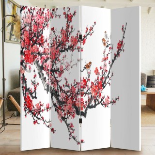 BAKAJI Παραβάν Διαχωριστικό 4 Πάνελ Εκτύπωση Μπρος-Πίσω Ιαπωνική Κ... BAKAJI Παραβάν Διαχωριστικό 4 Πάνελ Εκτύπωση Μπρος-Πίσω Ιαπωνική Κ...