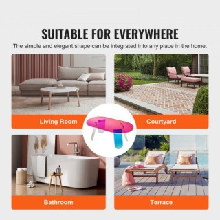 Ιριδίζον Ακρυλικό Τραπεζάκι VEVOR 13.8 για Καθιστικό/Βεράντα  YKLKF...