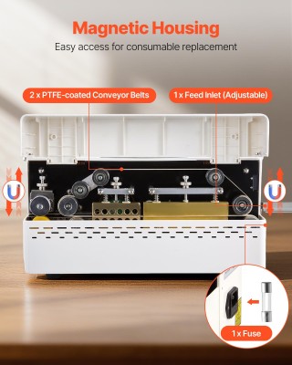 VEVOR Αυτόματη Σφραγιστική Μηχανή με Ρύθμιση Θερμοκρασίας για Πλαστ...