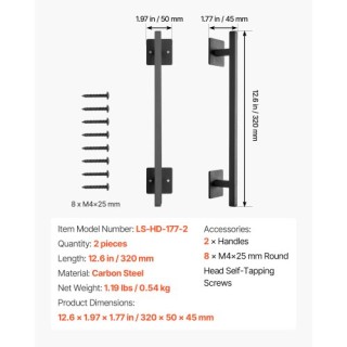 VEVOR Ρουστίκ Χερούλια Πόρτας 4 τμχ 12.6 in για Κήπο και Αποθήκη DK... VEVOR Ρουστίκ Χερούλια Πόρτας 4 τμχ 12.6 in για Κήπο και Αποθήκη DK...