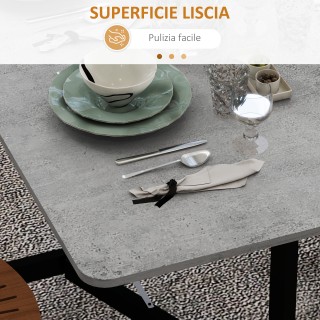 HOMCOM  Πτυσσόμενο Τραπέζι Αναδιπλούμενο για 4-6 Άτομα με 6 Ροδάκια...