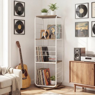 Costway Περιστρεφόμενη Βιβλιοθήκη 4 Επιπέδων 360° με Μεταλλικό Σκελ... Costway Περιστρεφόμενη Βιβλιοθήκη 4 Επιπέδων 360° με Μεταλλικό Σκελ...