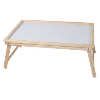 BAKAJI Ξύλινος Δίσκος Πρωινού στο Κρεβάτι Αναδιπλούμενος με Πτυσσόμ...