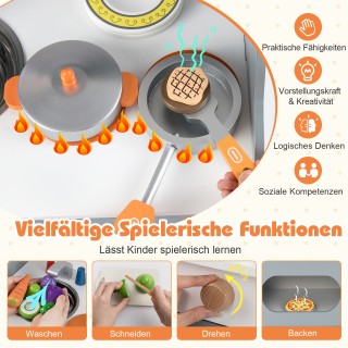 Costway Παιδική Κουζίνα με Πλήρη Αξεσουάρ, Φούρνο, Ρολόι & Ράφι Μπα... Costway Παιδική Κουζίνα με Πλήρη Αξεσουάρ, Φούρνο, Ρολόι & Ράφι Μπα...