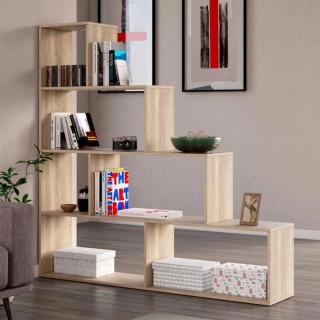 BAKAJI Βιβλιοθήκη Σκάλας SIMMS Ξύλο MDF με 4 Ράφια Aνοιχτό Δρυς για... BAKAJI Βιβλιοθήκη Σκάλας SIMMS Ξύλο MDF με 4 Ράφια Aνοιχτό Δρυς για...