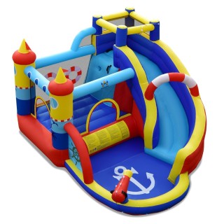 Costway  Φουσκωτό Κάστρο Χωρίς Φυσητήρα σε Στυλ Πλοίου για τον Κήπο...