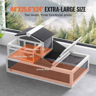 Ξύλινο Σπίτι Χελώνας VEVOR 3 Δωματίων 44x25.6x24in Εσωτερικού/Εξωτε... Ξύλινο Σπίτι Χελώνας VEVOR 3 Δωματίων 44x25.6x24in Εσωτερικού/Εξωτε...