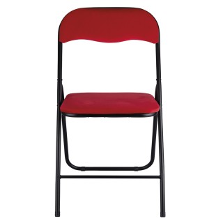 Galileo Πτυσσόμενη καρέκλα εξοικονόμησης χώρου με εφέ κόκκινου βελο...