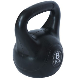 BAKAJI  Kettlebell 8 Kg από PVC με τσιμέντο, αντιολισθητική λαβή, β...