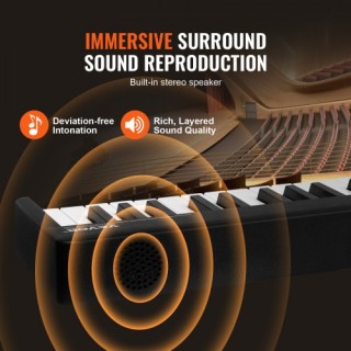 VEVOR Φορητό Πιάνο 88 Πλήκτρων Bluetooth MIDI Μαύρο ZDSMGQ88JHSWE... VEVOR Φορητό Πιάνο 88 Πλήκτρων Bluetooth MIDI Μαύρο ZDSMGQ88JHSWE...