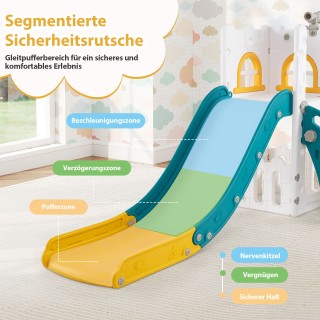 Costway  Πολυλειτουργική Παιδική Τσουλήθρα 6-σε-1: Πράσινη Περιπέτε...