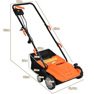 Costway  Επαναφορτιζόμενος Ηλεκτρικός Εξαεριστήρας Γκαζόν 2-σε-1 με...