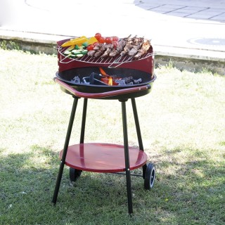 Galileo Ψησταριά με κάρβουνο με τροχούς από ανθρακούχο χάλυβα, επιχ...