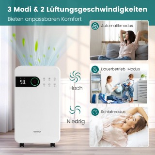 Costway Αφυγραντήρας Υψηλής Απόδοσης με Χωρητικότητα 15 Λίτρων/Ημέρ...