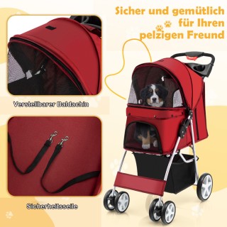 Costway Πτυσσόμενο καροτσάκι κατοικίδιων με καλάθι αποθήκευσης, πο... Costway Πτυσσόμενο καροτσάκι κατοικίδιων με καλάθι αποθήκευσης, πο...