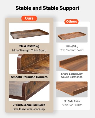 VEVOR Ξύλινος Πάγκος Πλυντηρίου & Στεγνωτηρίου με Άκρες & Γάντζους ...