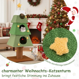 Costway Μεγάλο Χριστουγεννιάτικο Δέντρο Γάτας για Οικιακές Γάτες 16...