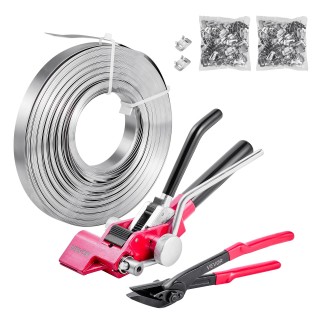 VEVOR Σετ Συσκευασίας: Ταινία & Κλείστρα από Ατσάλι για Βαριά Χρήση...